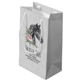 Schönes Pferd Head Portrait Wasserfarbe Vielen Dan Kleine Geschenktüte (Rückseite Schrägansicht)