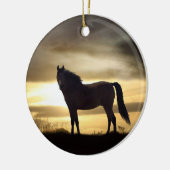Schönes Pferd im Sonnenlicht Keramik Ornament (Links)