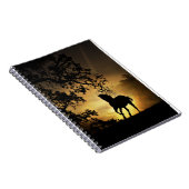 Schönes Pferd im Sonnenuntergang Notizblock (Rechte Seite)