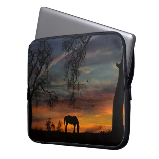 Schönes Pferd im Südwesten Laptop-Sieb Laptopschutzhülle (Vorderseite Links)