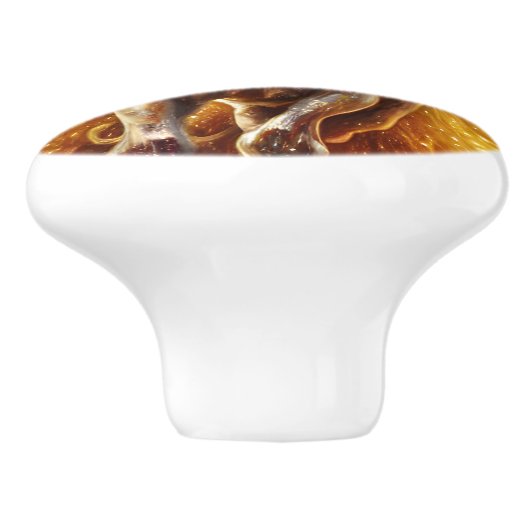 Schönes Pferd Keramikknauf (Seitenansicht)