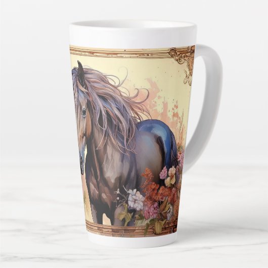 Schönes Pferd Milchtasse (Rechte Ecke)