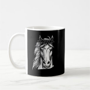 Schönes Pferd mit Niedlichem Polka Dot Bandana - H Kaffeetasse