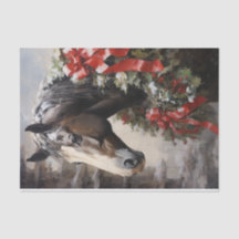 Schönes Pferd mit Winterkraut Weihnachten