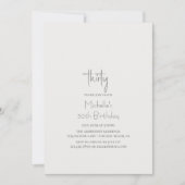 Schönes Pferd Modernes Drehbuch 30. Geburtstag Einladung (Vorderseite)