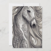 Schönes Pferd Modernes Script Foto 30. Geburtstag Einladung (Rückseite)