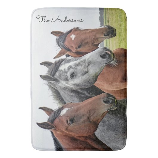 Schönes Pferd Personalisiert Badematte (Vorderseite Vertikal)