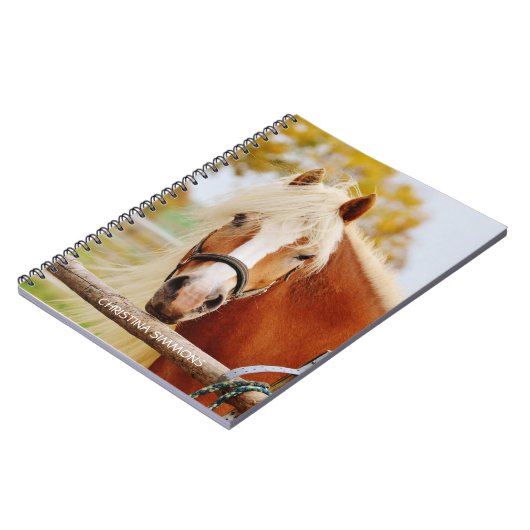 Schönes Pferd Personalisiertes Notebook Notizblock (Linke Seite)