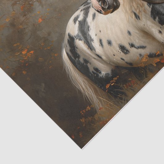 Schönes Pferd Piebaldcoat Malerei Decoupage Seidenpapier (Ausschnitt)