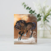 Schönes Pferd Postkarte (Stehend Vorderseite)