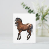schönes Pferd Postkarte (Stehend Vorderseite)