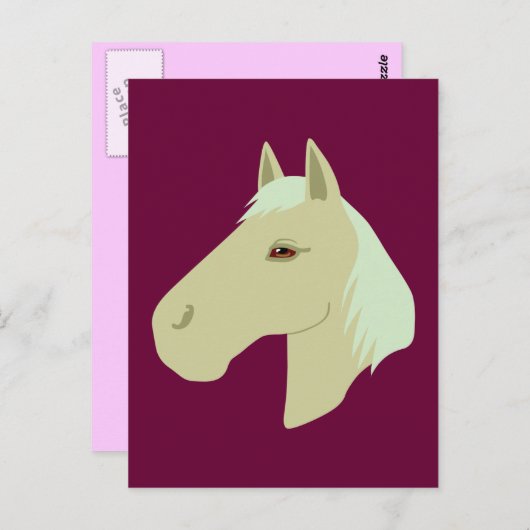 Schönes Pferd Postkarte (Vorne/Hinten)