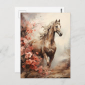 schönes Pferd Postkarte (Vorne/Hinten)