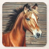 Schönes Pferd Rechteckiger Pappuntersetzer (Vorderseite)