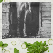 Schönes Pferd Rustikales Bauernhaus Geschirrtuch (Gefaltet)