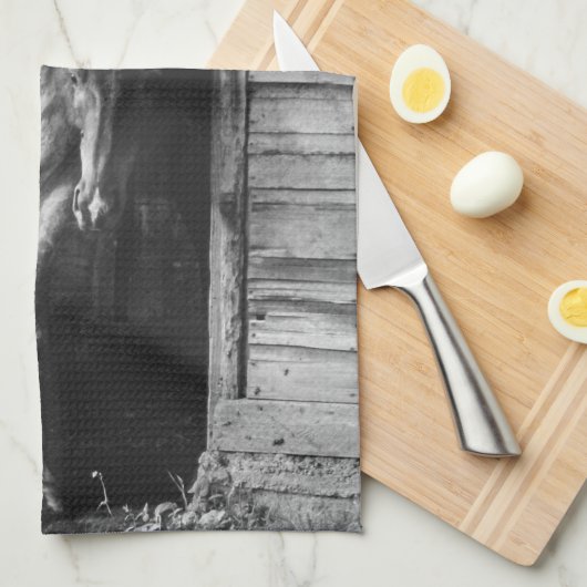 Schönes Pferd Rustikales Bauernhaus Geschirrtuch (Viertel Falte)