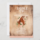 Schönes Pferd Rustikales Land Erstgeburt Einladung (Vorderseite)