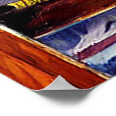 Schönes Pferd Springen Digital Oil Painting Style Poster (Ecke)