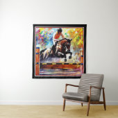 Schönes Pferd Springen Digital Oil Painting Style Wandteppich (Beispiel)