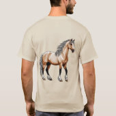 Schönes Pferd T-Shirt (Rückseite)