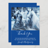 Schönes Pferd Team Winter Foto Vielen Dank Dankeskarte (Vorne/Hinten)