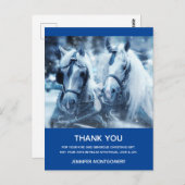 Schönes Pferd Team Winter Foto Vielen Dank Postkarte (Vorne/Hinten)