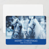 Schönes Pferd Team Winter Foto Weihnachten (Vorne/Hinten)