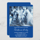 Schönes Pferd Team Winter Foto Weihnachten Einladung (Vorne/Hinten)