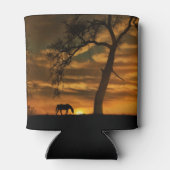Schönes Pferd und Baum Gemütlicher Cup Dosenkühler (Rückseite)