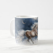 Schönes Pferd und Crescent Moon Kaffeetasse (Vorderseite Links)