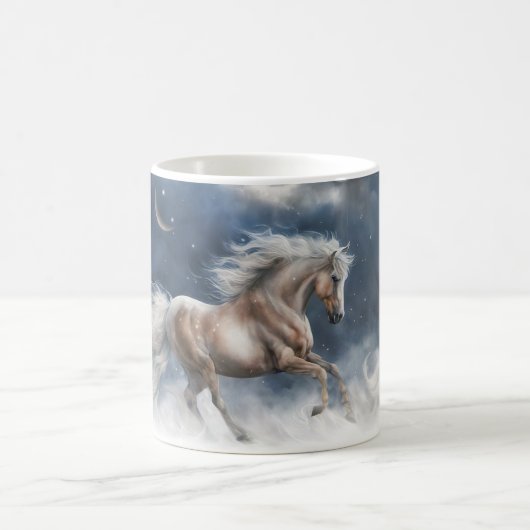 Schönes Pferd und Crescent Moon Kaffeetasse (Mittel)
