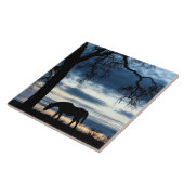 Schönes Pferd und Eiche Kunst, Dichtung und Musik Fliese (Seite)