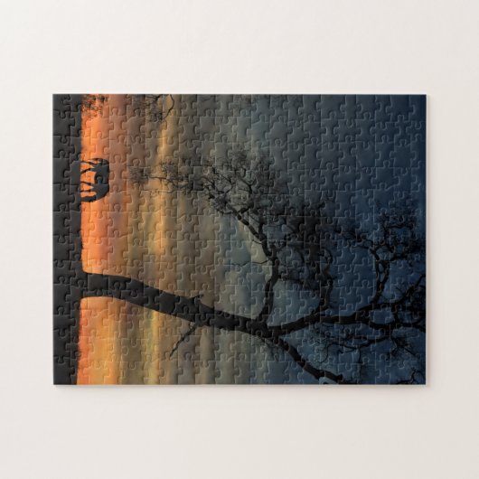 Schönes Pferd und Eichenbaum Puzzle (Horizontal)