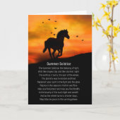 Schönes Pferd und Gedicht Sommersonne Karte (Gelbe Blume)