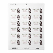 Schönes Pferd und Holly Winter Ferien Adresse Adressaufkleber (Vorne)