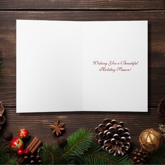 Schönes Pferd und Holly Winter Weihnachten Karte