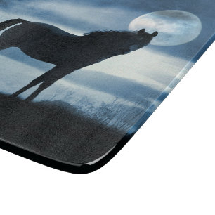 Schönes Pferd und Mond Schneidebrett