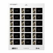 Schönes Pferd und rustikale Stalladresse Labels Adressaufkleber (Vorne)