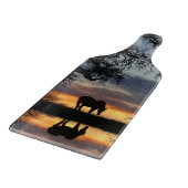 Schönes Pferd und Teich Schneidebrett (Ecke)