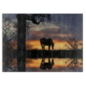Schönes Pferd und Wasser Schneidebrett (Vorderseite)