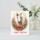 Schönes Pferd Weihnachtsgrüße Postkarte (Stehend Vorderseite)