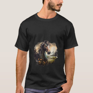 Schönes Pferd wild Idee Kreative Inspiration Gra T-Shirt