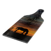 Schönes Pferdededekor Schneidebrett (Ecke)