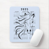 Schönes Pferdedesign 2025 Kalender Mousepad (Mit Mouse)