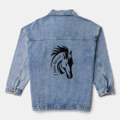 Schönes Pferdedesign Denim Jacket Jeansjacke (Rückseite)