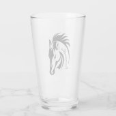Schönes Pferdedesign Trinkglas Glas (Rückseite)