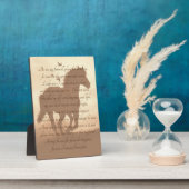 Schönes Pferdegedicht Fotoplatte (Seite)