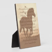 Schönes Pferdegedicht Fotoplatte (Seite)