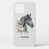 Schönes Pferdeschlittenportrait Wasserfarbe Case-Mate iPhone Hülle (Rückseite)