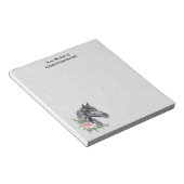 Schönes Pferdeschlittenportrait Wasserfarbe Notizblock (angewinkelt)